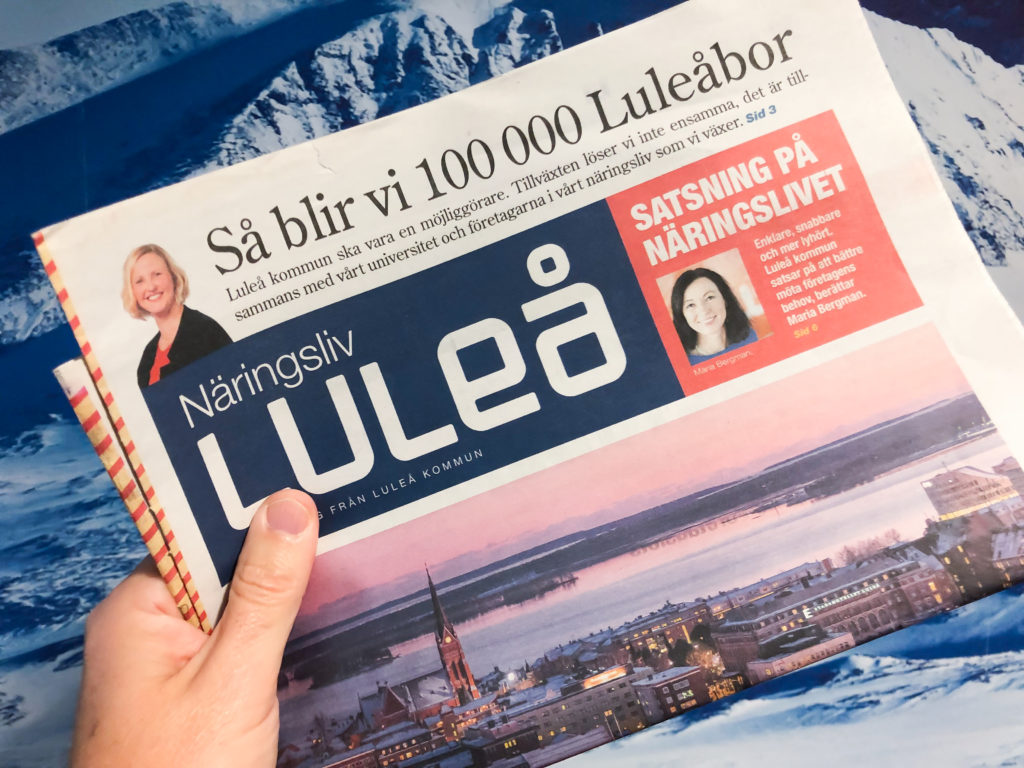 Front page of Luleå business newspaper no. 2 2022